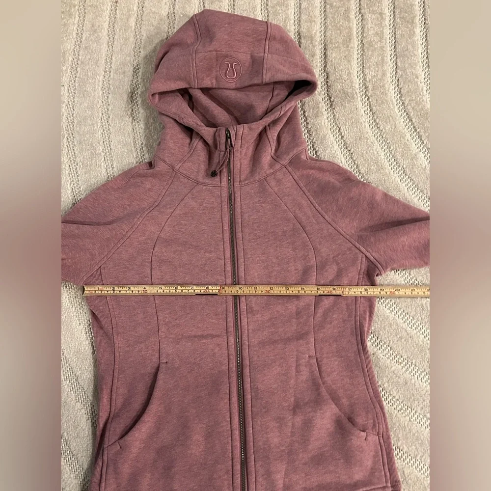 Lululemon Scuba Full-Zip Hoodie in Heathered Velvet Dust - Size 8